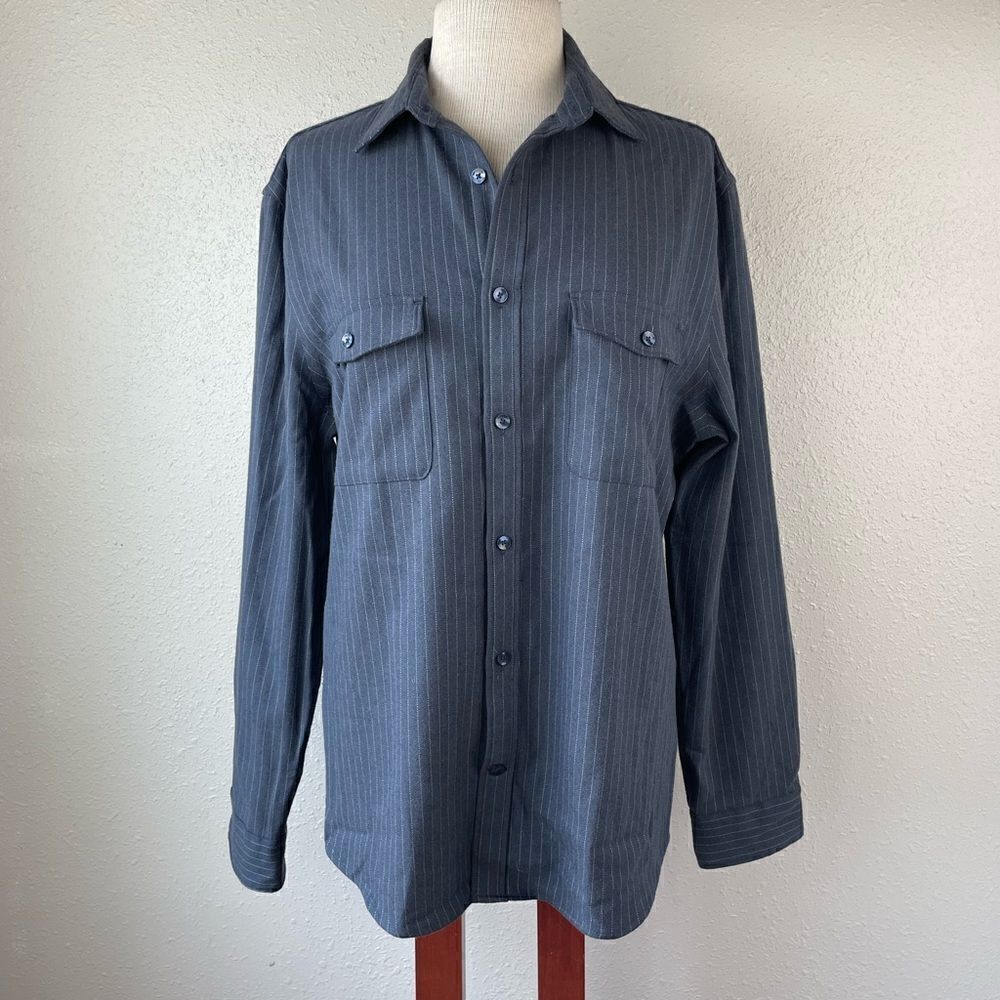 Express Pinstriped Button Down Shirt Size M EUC